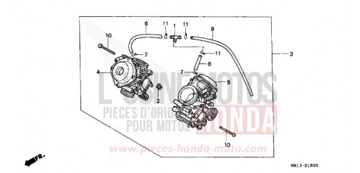 CARBURATEUR (ENS.) VT600CL de 1990